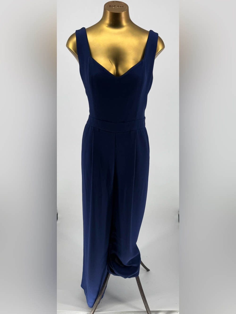 Anthropology The Essential Jumpsuit Size 10 Cobalt Blue Wide Leg